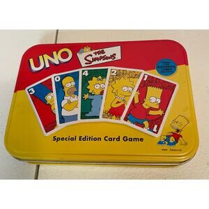 The Simpsons UNO card fame collectors edition Tin 2002 Mattel vintage